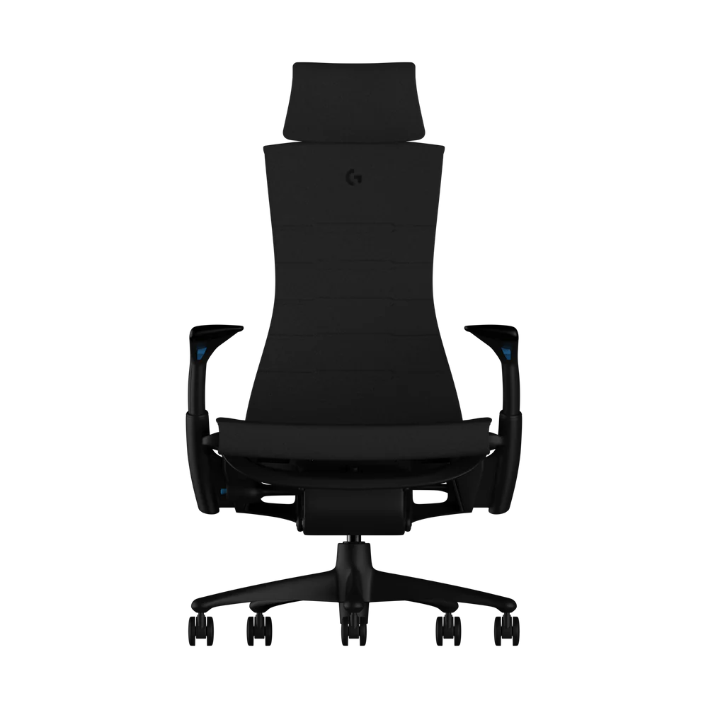 Atlas Headrest dla Herman Miller Embody (czarno-cyjanowy gaming)