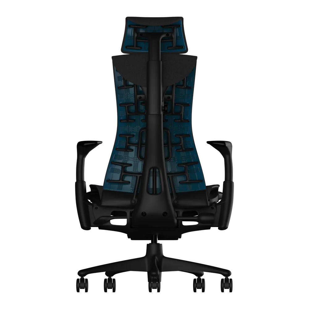 Atlas Headrest dla Herman Miller Embody (czarno-cyjanowy gaming)